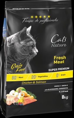 Pienso Gatos Tiempo de Profesionales Grain Free Pollo y Salmon 8 kg
